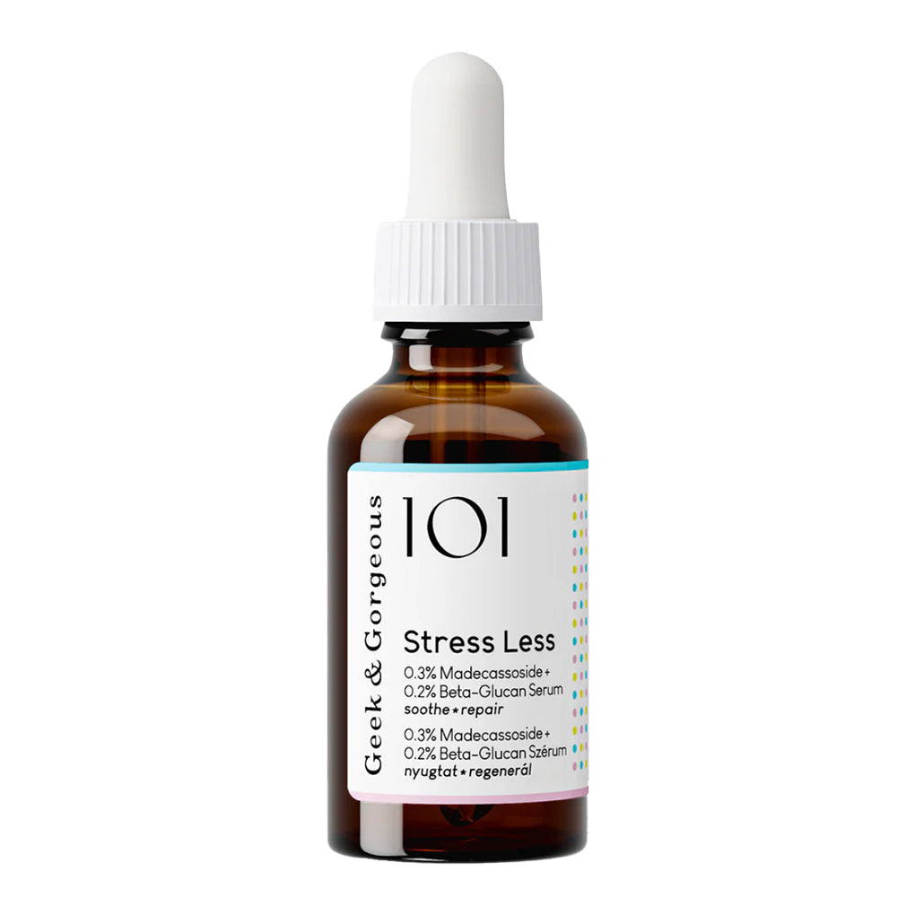 Stress Less Soothing Serum with 0.2% Oat Beta Glucan &amp; 0.3% Madecassoside (Centella Asiatica/Cica)