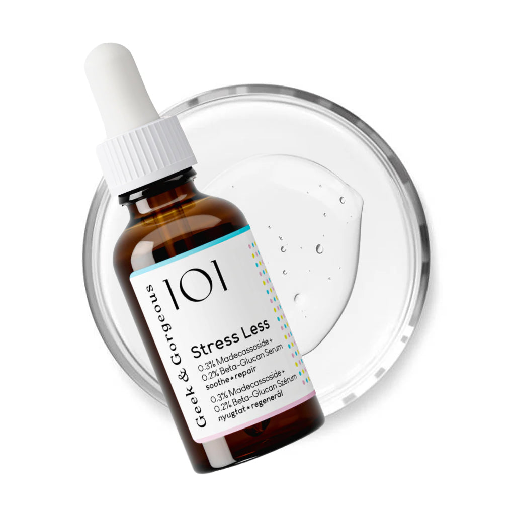 Stress Less Soothing Serum with 0.2% Oat Beta Glucan &amp; 0.3% Madecassoside (Centella Asiatica/Cica)
